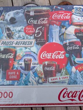 COCA COLA ICE COLD HOLIDAY 1000 PC PUZZLE IN FACTORY WRAP